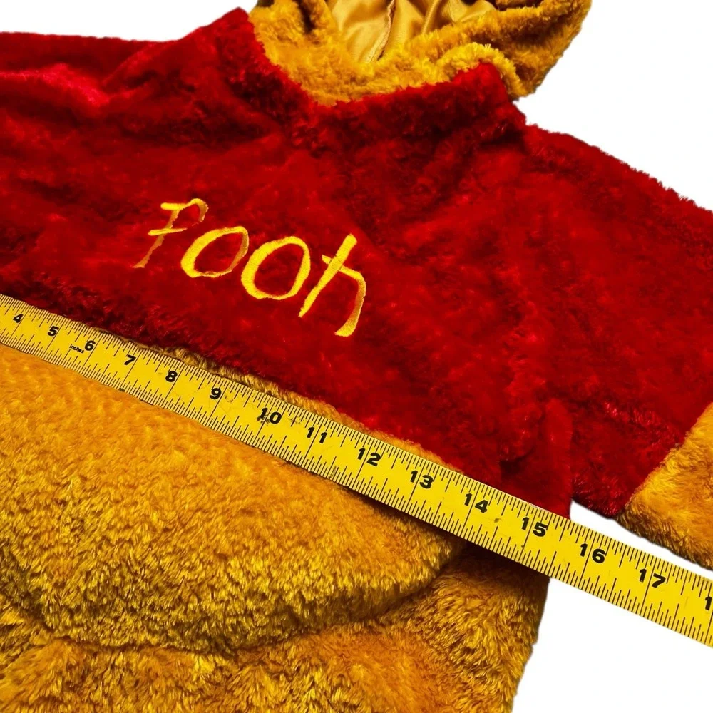 Disney Store‎ Winnie the Pooh Costume Kids XXS Yellow Red Plush Hooded Romper